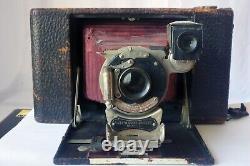 1908-1909 KODAK No. 3 Folding Hawk-Eye Model 5 Camera- RED Bellows