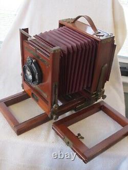 5x7 Wood & Brass Kodak EASTMAN View Camera No. 2 & Zeiss Tessar Ic 5x8 Lens