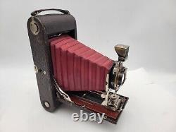 ATQ No. 3-A Folding Pocket Kodak Camera Model B-4 Red Bellows Film Photo