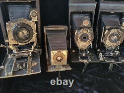 Ansco 3A+Kodak Premoette+Kodak No 2A Model B+ Kodak No 1A. 4 Camera Lot