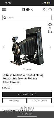 Antique -1908 -Eastman Kodak No. 2-A Autographic Brownie Folding Camera-As Is