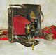 Antique 1909 Kodak Folding Pocket 1A Camera Model D Red Bellows/ Inst Book/Case
