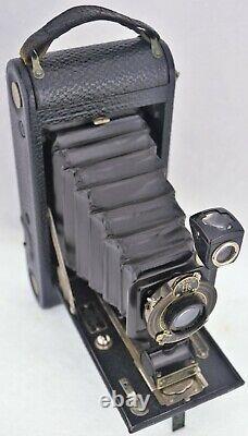 Antique Folding Bellows Camera No. 1A AUTOGRAPHIC KODAK JR. Clean Clear Glass