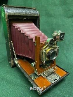 Antique Folding Kodak 4A Model A Large Red Bellows Camera Bausch & Lomb Lense