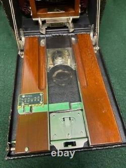 Antique Folding Kodak 4A Model A Large Red Bellows Camera Bausch & Lomb Lense