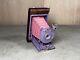 Antique KODAK Petite Vest Pocket Folding Camera Purple Pink Bellows Nice