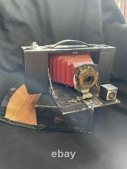 Antique Kodak 2A Folding Brownie with Bellows and Original Double Case