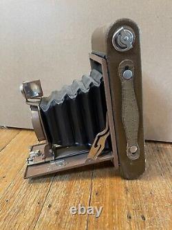 Antique Kodak Camera Rainbow Hawk Eye No 2A Folding Model B Brown Vintage Photo