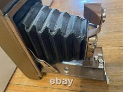 Antique Kodak Camera Rainbow Hawk Eye No 2A Folding Model B Brown Vintage Photo