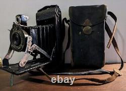Antique Kodak No. 1A Autographic JR. Camera UNTESTED withLeather Case As Is Vintage