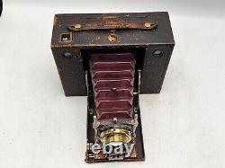 Antique Kodak No. 4 Cartridge Model E Folding Camera with Bausch & Lomb Brass Lens