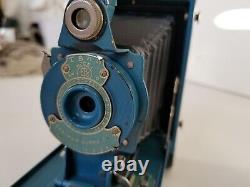 Antique Kodak Ranbow Hawk-Eye No. 2 Folding Model B in Blue. Very good. Must see