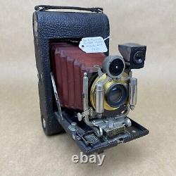 Antique No. 3 Folding Pocket Kodak Model E-4 1900 Red Bellows Folding Camera