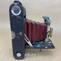 Antique No. 3 Folding Pocket Kodak Model E-4 1900 Red Bellows Folding Camera