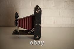 Beautiful 3A Kodak Folding Camera Red Bellows Full Working Order cc 1903