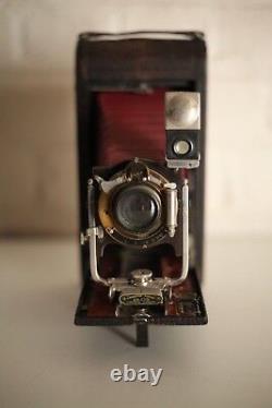 Beautiful 3A Kodak Folding Camera Red Bellows Full Working Order cc 1903