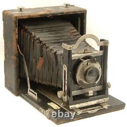 Black Lacquered 4x5 Kodak Camera, Vintage Wooden Large Format Folding Camera