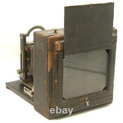 Black Lacquered 4x5 Kodak Camera, Vintage Wooden Large Format Folding Camera