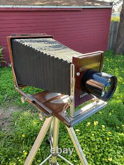 Customized 11x14 Folding Camera / 16 Kodak Portrait Lens + Wet Plate Holder