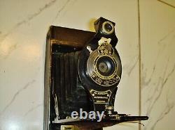 EASTMAN KODAK No. 2A Folding Cartridge Hawk-Eye Model Brownie Cameras Black