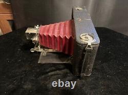 Eastman Kodak No. 3A Folding Hawkeye Model 1 1908 Vintage Red Bellows Camera