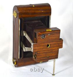 Folding Camera Antique Kodak # 0 Folding Pocket Model A-b Custom Eastrn Rosewood