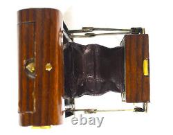 Folding Camera Antique Kodak # 0 Folding Pocket Model A-b Custom Eastrn Rosewood