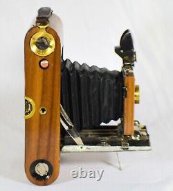 Folding Camera Antique Kodak No. 3 Folding Pocket Model C Custom Walnut Wood