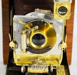 Folding Camera Antique Kodak No. 3 Folding Pocket Model D Custom Walnut Wood