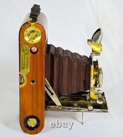 Folding Camera Antique Kodak No. 3 Folding Pocket Model D Custom Walnut Wood