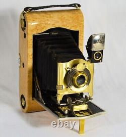 Folding Camera Antique Kodak No. 3 Folding Pocket Model H Custom B. E. Maple Wood