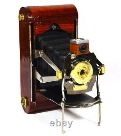 Folding Camera Kodak No. 1a Folding Pocket Model D Antique Custom Padauk Wood