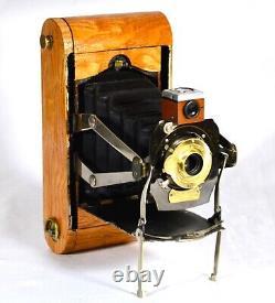 Folding Camera Kodak No 1a Folding Pocket Model D Antique Custom Tamo Ash Wood