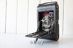 KODAK Automatic Red Bellows Antique Folding Camera Working Condition