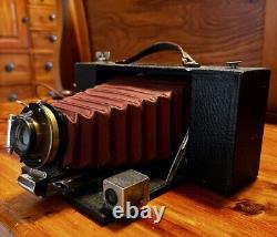 KODAK NO. 3 FOLDING BROWNIE CAMERA RED BELLOWS, Includes Bulb 1909-1915