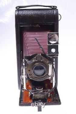 Kodak Autograph. No. 3a Folding Pocket Model C Red Bellows 122 Roll Film Camera