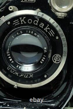 Kodak Nagel Recomar 33 9x12 Folding Camera with 135mm f4.5 Lens with Case