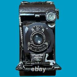 Kodak No. 1 Pocket Autographic Rollfilm Folding Camera Art Deco in Box Rare Brown