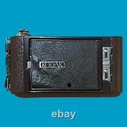 Kodak No. 1 Pocket Autographic Rollfilm Folding Camera Art Deco in Box Rare Brown