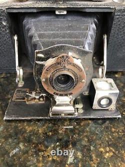 Kodak No. 2 Folding Pocket Brownie Camera C1907 Stands Sideway US Air Force