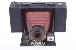 Kodak No. 2 Folding Pocket Brownie Mod. B Red Bellows 122 Roll Film Camera