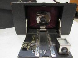 Kodak No. 3 Folding Brownie Camera Model D-Red Bellows-Bausch & Lomb Lens 1902