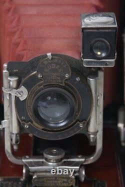 Kodak No. 4 Camera A Folding Antique red bellows brass lens wooden Memphis TN
