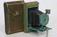 Kodak Petite Camera, antique folding aqua green color with case