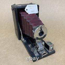 Kodak Premoette No. 1909 Red Bellows Folding Compact Camera CUTE