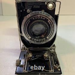 Kodak Recomar Model 18 Folding Camera with Case and 3 Holders