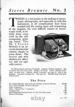 Kodak Stereo Brownie No. 2 Model A Folding Camera