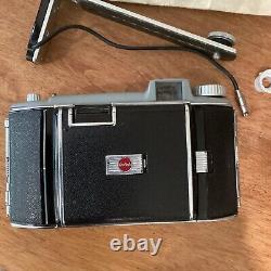 Kodak Tourist Camera With Flashlight And Original Leather Case