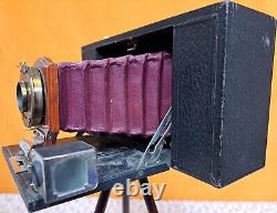 NICE ANTIQUE Eastman Kodak No. 3 Model C Folding Brownie Camera Red Bellows withIn