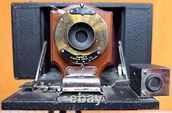 NICE ANTIQUE Eastman Kodak No. 3 Model C Folding Brownie Camera Red Bellows withIn